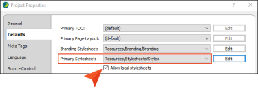 The primary stylesheet set at the project level that the MadCap Doc Team uses.