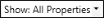 Show drop-down set to display all properties in styles.