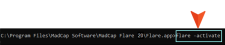 Command line activate for Flare