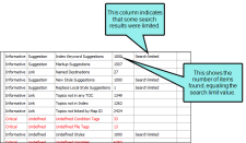 Analysis scan with search limits enabled for some reports.