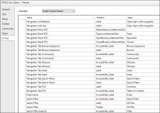 Tripane Skin Editor showing UI text to edit for accessibility.