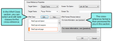 The cross-reference option to edit the style class for the xref.