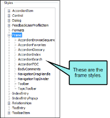 Frame styles for setting the standard skin to enable scrolling for accessibility.