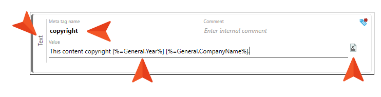 Example of copyright meta tag