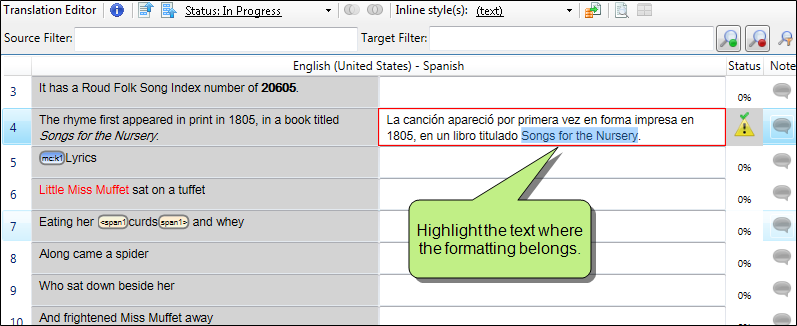 Inline Formatting and Tags