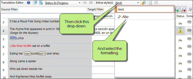 Inline Formatting and Tags